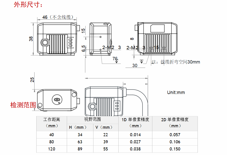 ？礛V-RD716-2智能读码器尺寸图